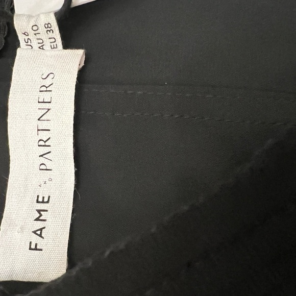 NWT Fame and Partners Black Strapless Chiffon Gown Size 6 - Picture 7 of 13